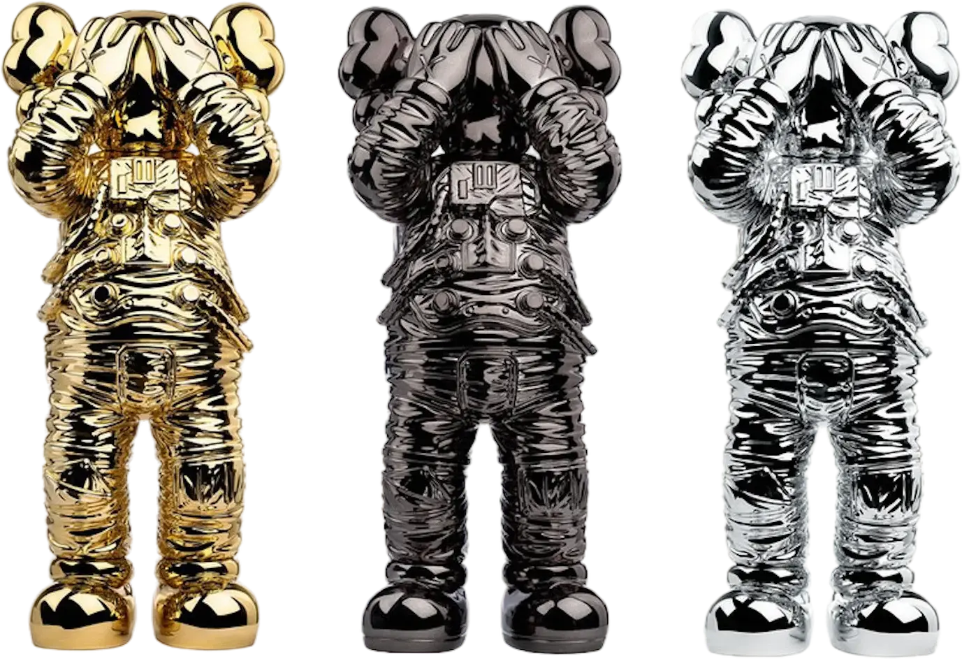KAWS Holiday Space FigureGold/Black/Silver Set
